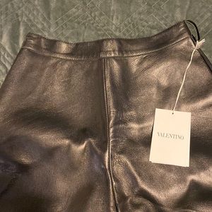 Valentino leather culottes